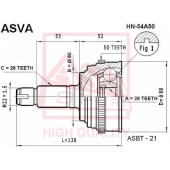 Шрус наружный 28X60X26 12 <b>ASVA HN54A50</b>