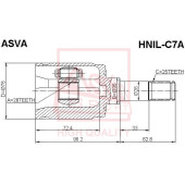 Шрус внутренний левый 28X35X25 12 <b>ASVA HNILC7A</b>