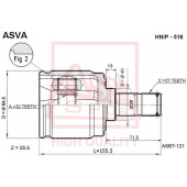 Шрус внутренний 32x40x27 HONDA ACCORD 90-93 [12] <b>ASVA HNIP516</b>