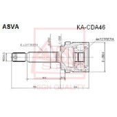 Шрус наружный [12] <b>ASVA KACDA46</b>