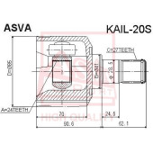 Шрус внутренний левый KIA SPORTAGE NEW <b>ASVA KAIL20S</b>