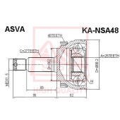 Шрус наружный 25x62x27 [12] <b>ASVA KANSA48</b>