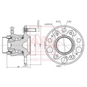 Ступица задняя (1021602204021300021468, китай) 12 <b>ASVA KAWHCDR</b>