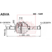 Шрус наружный <b>ASVA ME124R</b>