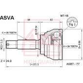 Шрус наружный 24x54x25 [12] <b>ASVA MT15</b>