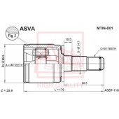 Шрус внутренний левый 33x34.7x28 [12] <b>ASVA MTIND01</b>
