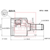 Шрус внутренний 23x35x25 (HYUNDAI : ELANTRA/LANTRA 1996-) [12] <b>ASVA MTIU5026</b>