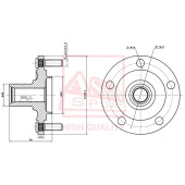 Ступица задняя без подшипника (10216022/040213/0002146/8, китай) [12] <b>ASVA MTWHCU20R</b>