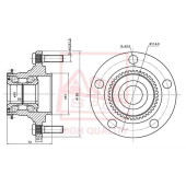 Ступица задняя 2WD (10216022/231212/0032298/5, китай) [12] <b>ASVA MTWHCUA43R</b>