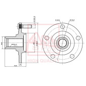 Ступица передняя 12 <b>ASVA MTWHCYF</b>