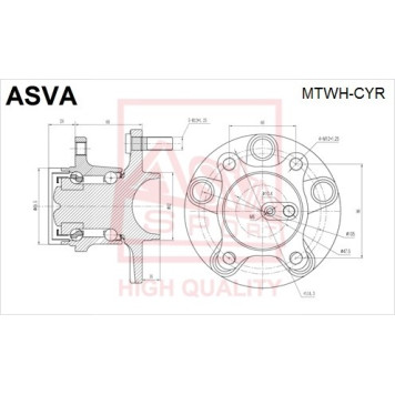 Ступица 12 <b>ASVA MTWHCYR</b>