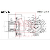 Ступица [12] <b>ASVA MTWHV75R</b>