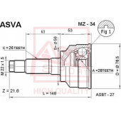 Шарнирный комплект, приводной вал [12]' <b>ASVA MZ34</b>