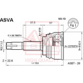 Шрус наружный 22x55x25 <b>ASVA NS13</b>
