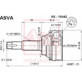 Шрус (гарантия 12 месяцев) [12] <b>ASVA NS19A42</b>