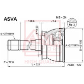 Шрус (гарантия 12 месяцев) [12] <b>ASVA NS24</b>