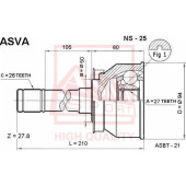 Шрус (гарантия 12 месяцев) [12] <b>ASVA NS25</b>