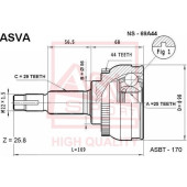 Шрус наружный 25x56x29 <b>ASVA NS69A44</b>