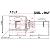 Шрус внутренний левый 12 <b>ASVA NSILJ10W</b>