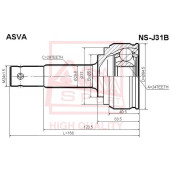 Шрус наружный 24X56X29 [12] <b>ASVA NSJ31B</b>