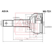 Шрус наружный 23X49X25 <b>ASVA NSTD1</b>