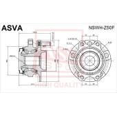 Ступица передняя <b>ASVA NSWHZ50F</b>