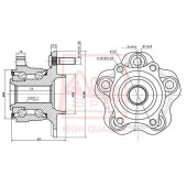 Ступица задняя с магнитным кольцом абс <b>ASVA NSWHZ50MR</b>