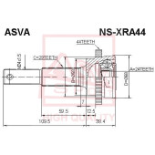 Шрус наружный задний 24x58x29 12 <b>ASVA NSXRA44</b>