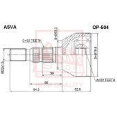 Шрус наружный 22x53x33 12 <b>ASVA OP504</b>