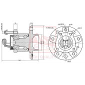 Ступица задняя 5 отверстий (1021602218101200252163, китай) 12 <b>ASVA OPWHAH5R</b>
