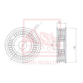 Ролик натяжной ремня кондиционера <b>ASVA SBBP005</b>