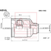 Шрус внутренний 30x39,7x25 (LEGASY B11 IMPRESA G10 FORESTER S10) [12] <b>ASVA SBIU1002</b>