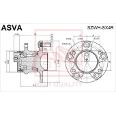 Ступица задняя с датчиком абс <b>ASVA SZWHSX4R</b>