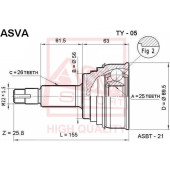 Шрус наружный 25X56X26 [12] <b>ASVA TY05</b>