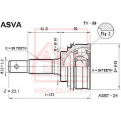 Шрус (гарантия 12 месяцев) [12] <b>ASVA TY09</b>