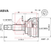 Шрус наружный 27x56x26 [12] <b>ASVA TY12</b>