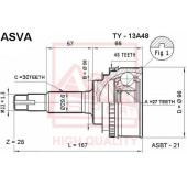 Шрус наружный 27x56x30 <b>ASVA TY13A48</b>