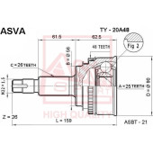 Шрус наружный 25X56X26 12 <b>ASVA TY20A48</b>
