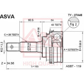 Шрус наружний 32x56x26) (гарантия 6 месяцев) [12] <b>ASVA TY27A48</b>