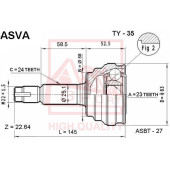 Шрус наружный 23X58X24 12 <b>ASVA TY35</b>
