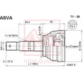 Шрус наружный 27x69x30 <b>ASVA TY38</b>