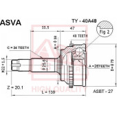 Шрус наружный 26x58x24 <b>ASVA TY40A48</b>