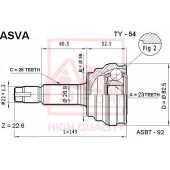 Шрус наружный 23x58x26 12 <b>ASVA TY54</b>