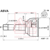 Шрус наружный 27X60X26 [12] <b>ASVA TY59</b>
