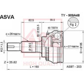 Шрус наружный 27x63.3x26 <b>ASVA TY909A48</b>