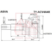 Шрус наружный 27X63.2X26 <b>ASVA TYACV4A48</b>
