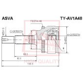 Шрус наружный 23x58x26 12 <b>ASVA TYAV1A48</b>