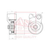 Ролик натяжной <b>ASVA TYBP042</b>
