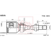 Шрус внутренний правый 23x36x20 TOYOTA CORONA 190 [12] <b>ASVA TYID5010</b>
