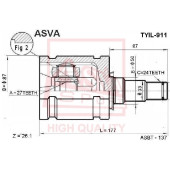 Шрус внутренний левый 27x50x24 12 <b>ASVA TYIL911</b>